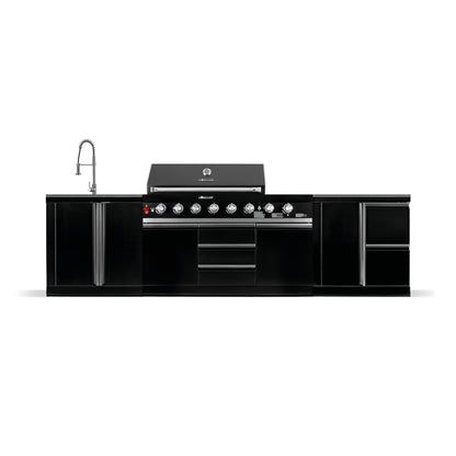 BB-M4 outdoor kitchen | 6+2 gas grill | Clean | Prep