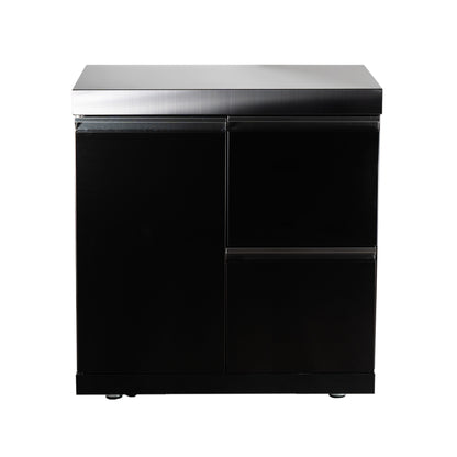 SidePrep Station Stainless Steel Outdoor Kitchen Black, 96x58x90cm-Pre-assembled