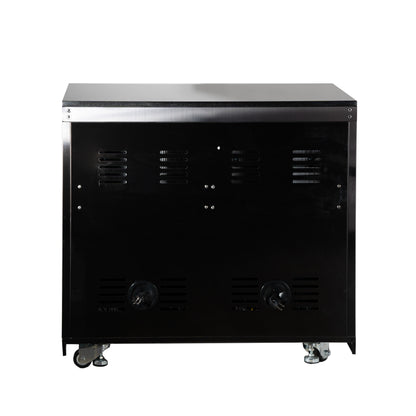 CoolZone Pro Rockster Acero Inoxidable Cocina Exterior Negro 96x58x90cm-pre-ensamblado