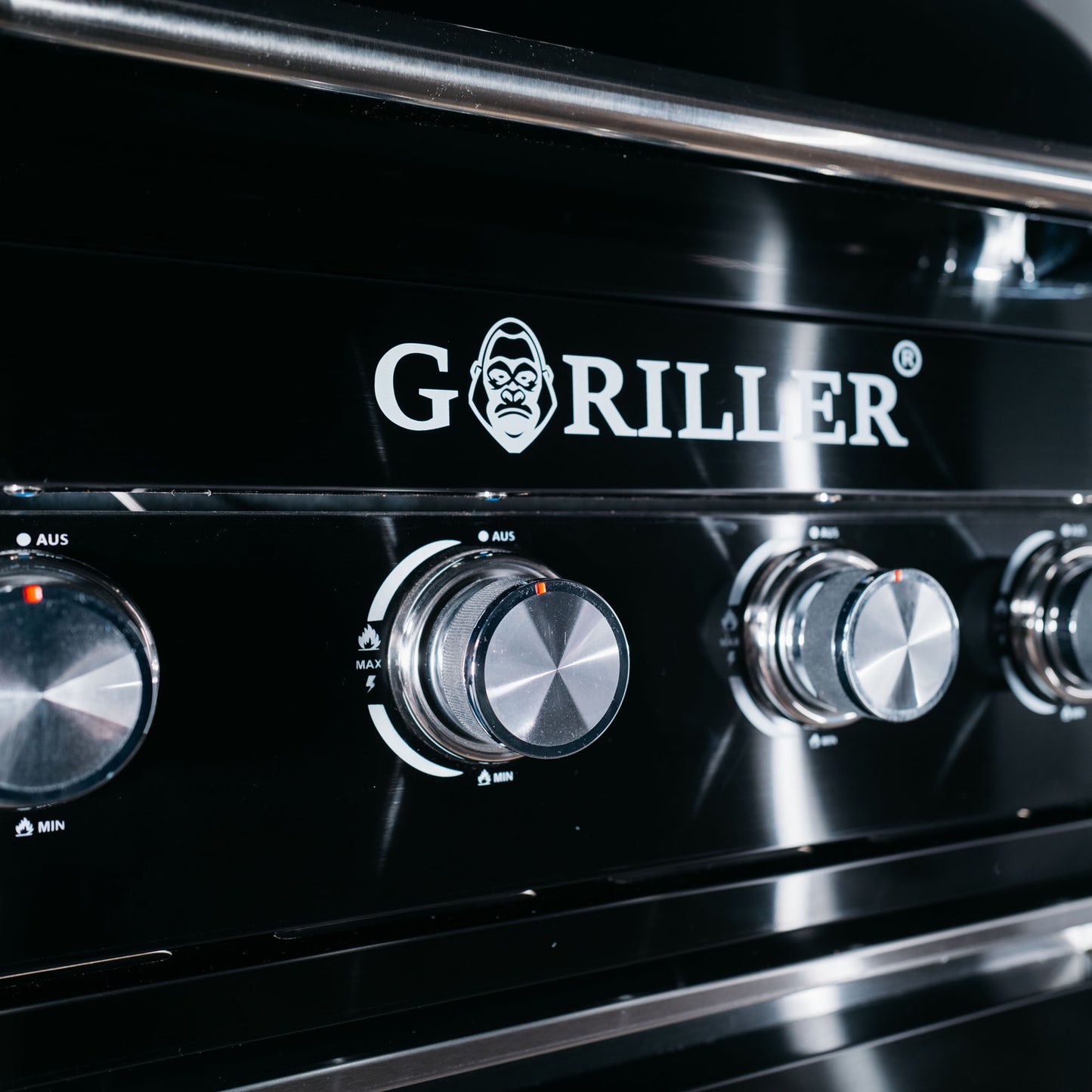 Grill Master Max Acero Inoxidable Cocina Exterior Negro, incl. Rotisserie, 6 2 quemadores-premontados