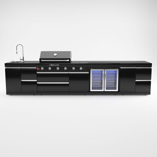 Grillmaster ULTIMATE 379x58x90cm, Inkl. Rotisserie, 4 2 burners, pre-assembled