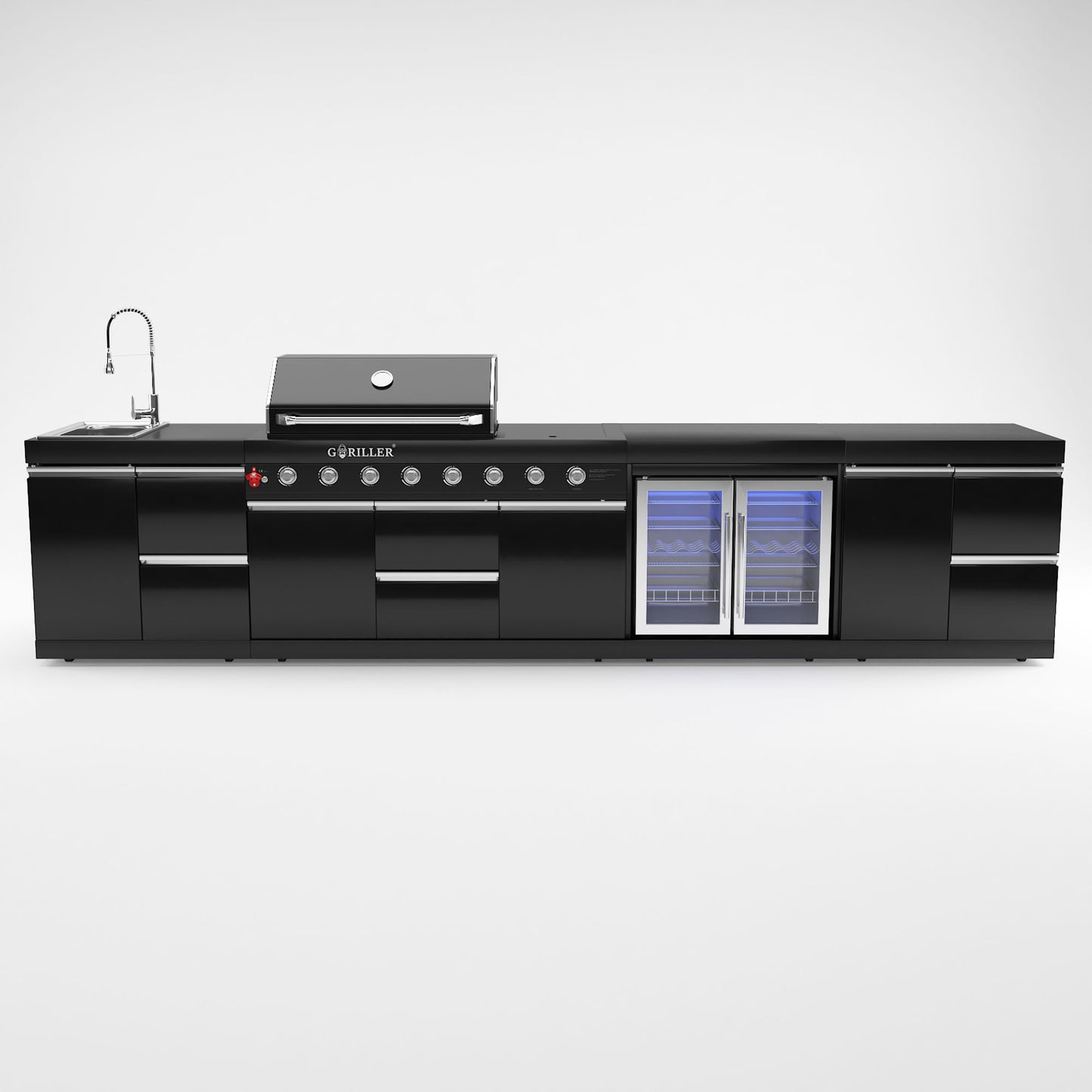 Goriller Outdoorkitchen ULTIMATE Max 409x58x90cm, Inkl. Rotisserie, 6 2 burners, pre-assembled