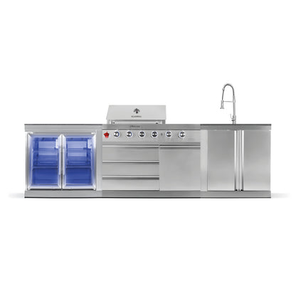 SB-M1 outdoor kitchen | 4+2 gas grill | CoolDuo | Clean