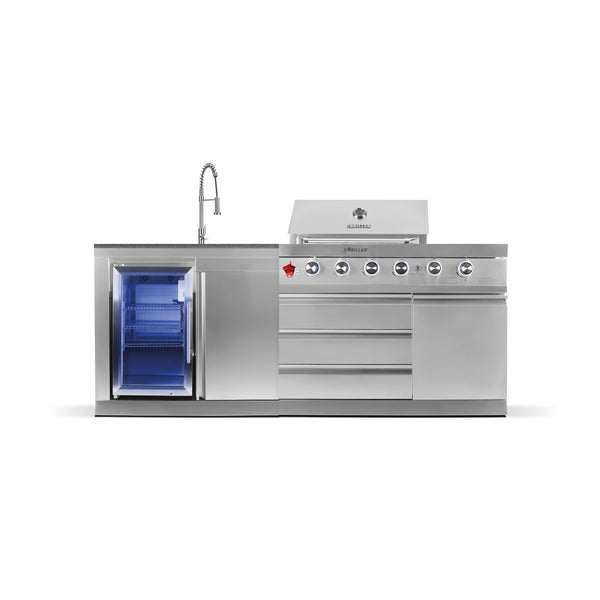 SB-S1 outdoor kitchen | 4+2 gas grill | CoolClean